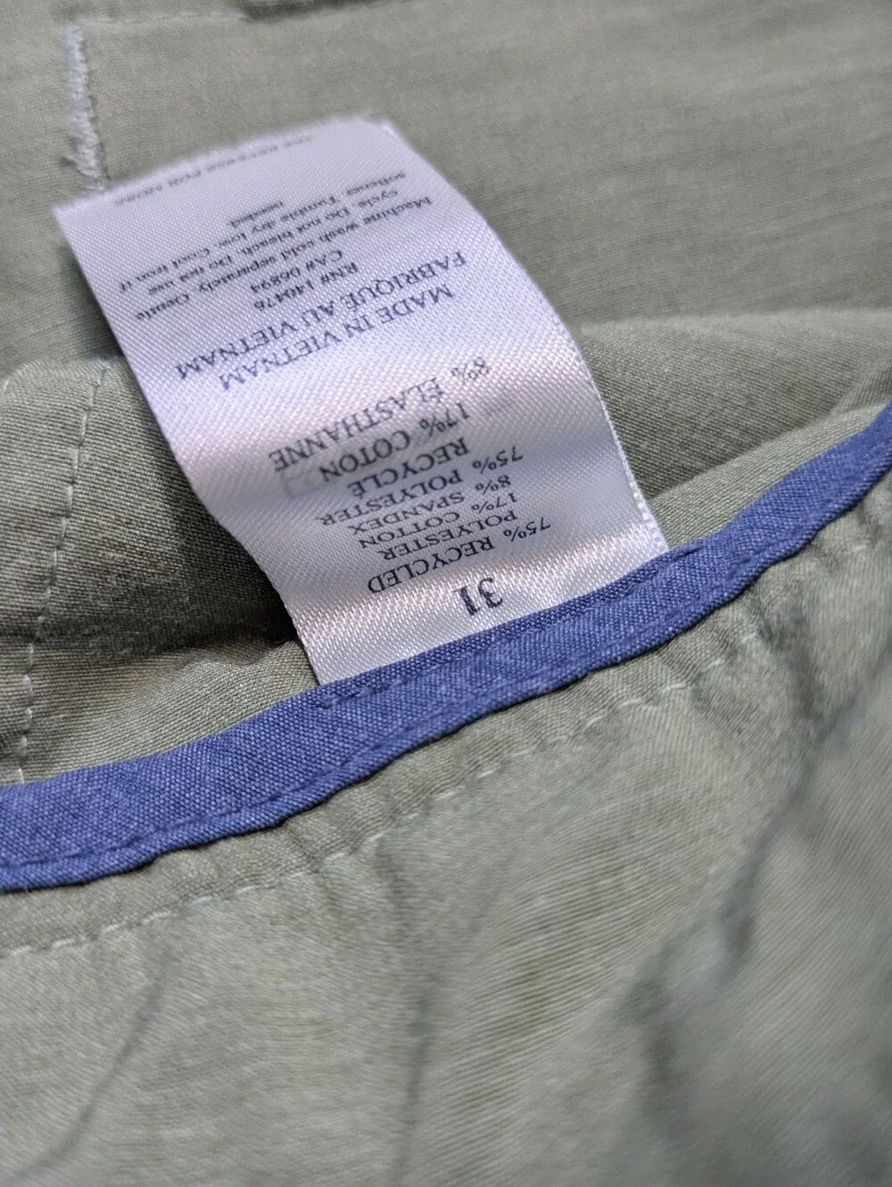 Faherty Mens All Day Shorts Size 31 Green Chino Casual Golf Business Travel
